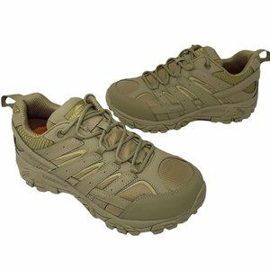 Merrell Mens Moab 2 Tactical Shoes Tan J15857W Leather Lace Up Low Top 9 W New